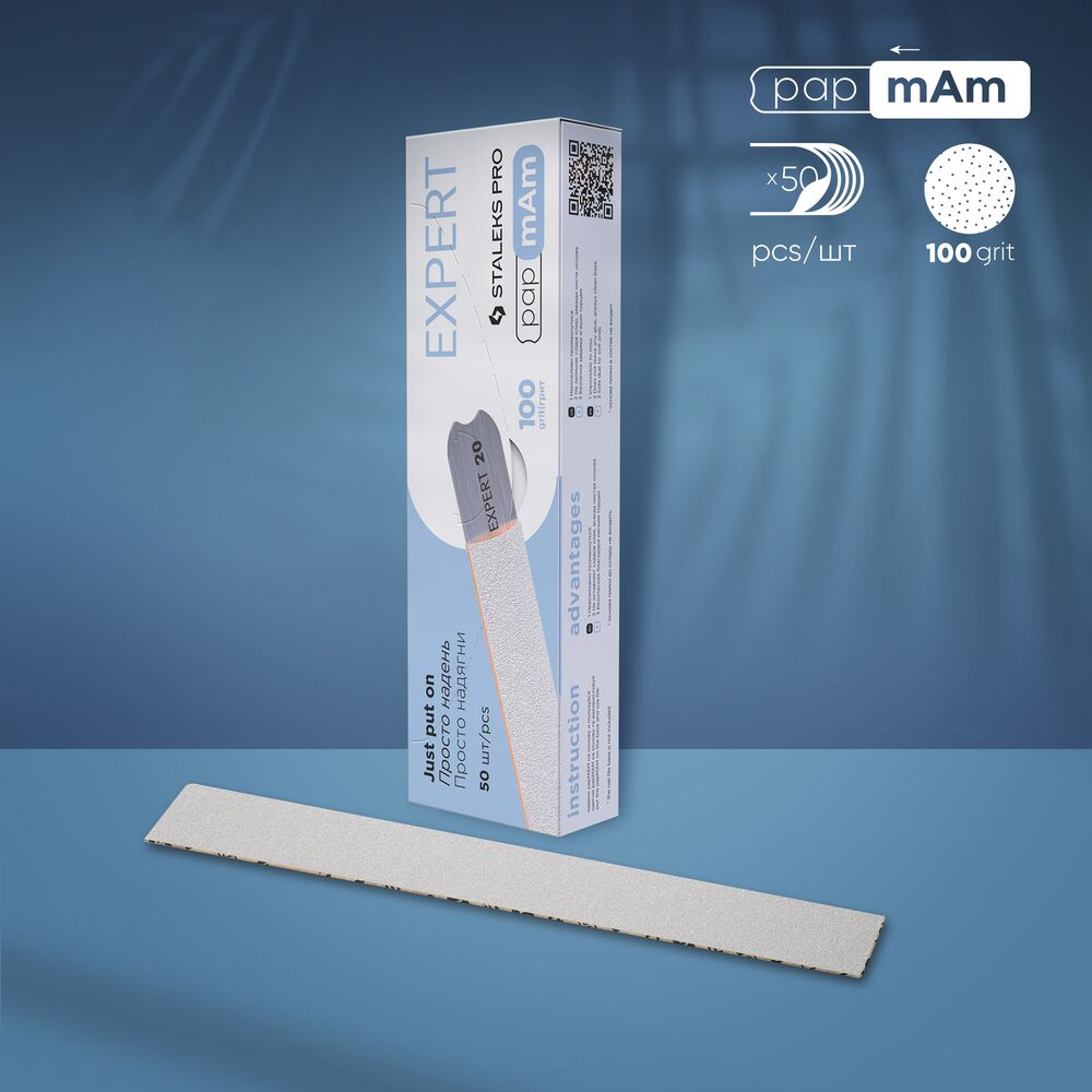 STALEKS PRO STALEKS PRO Disposable White papmAm Files EXPERT 22 — 100 Grit, 50 Count, 50 count
